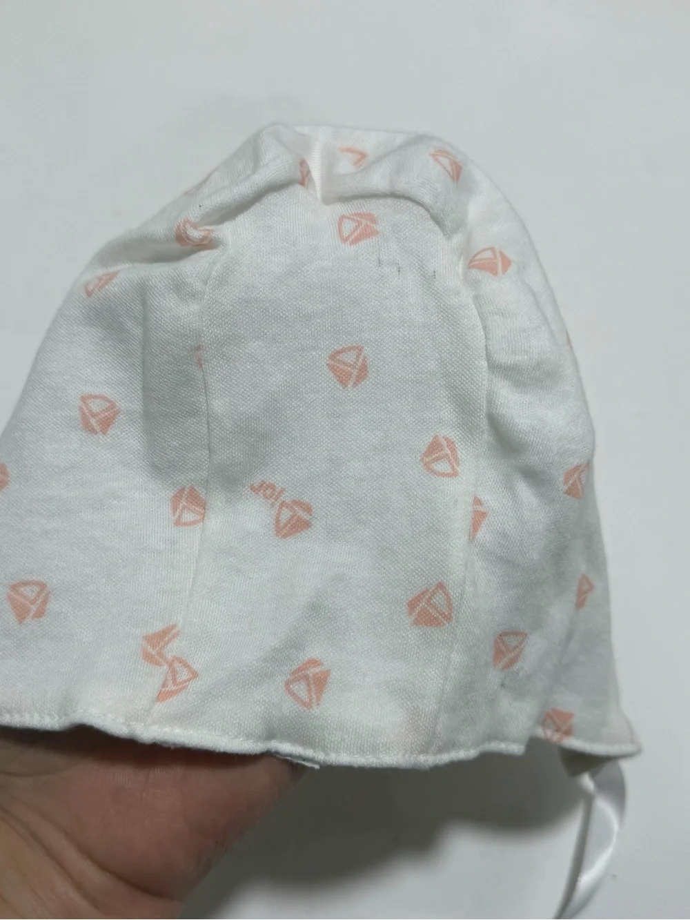 Baby Dior Girls White Pink Logo Bonnet Hat Designer